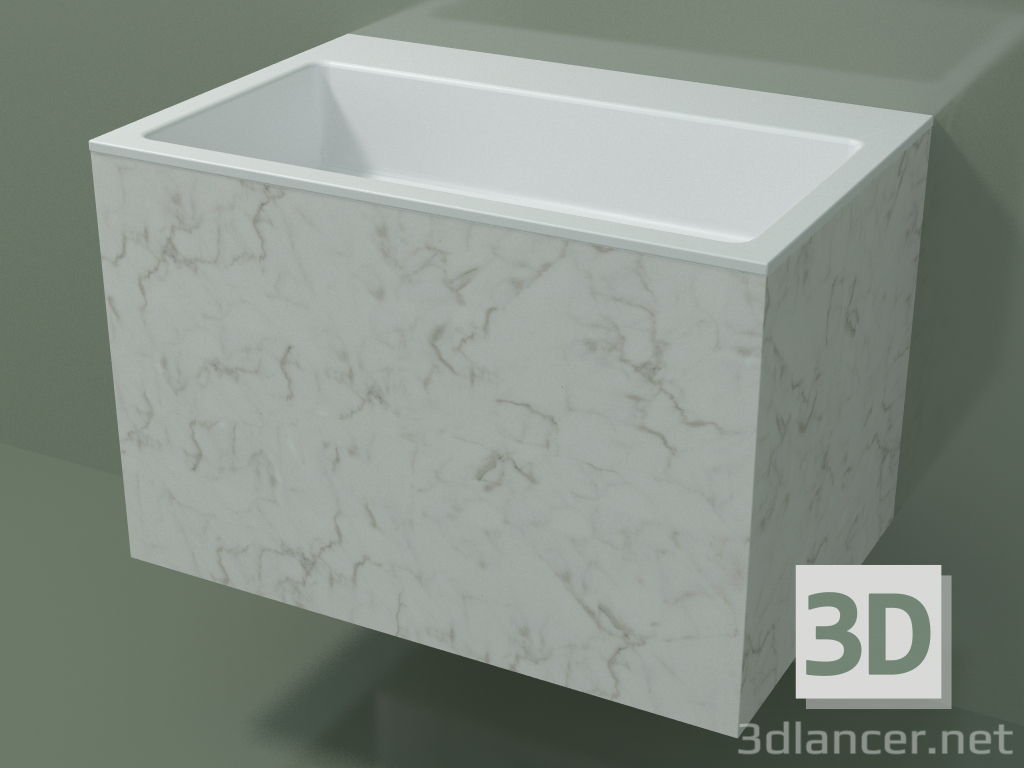 3d model Wall-mounted washbasin (02R143302, Carrara M01, L 72, P 48, H 48 cm) - preview