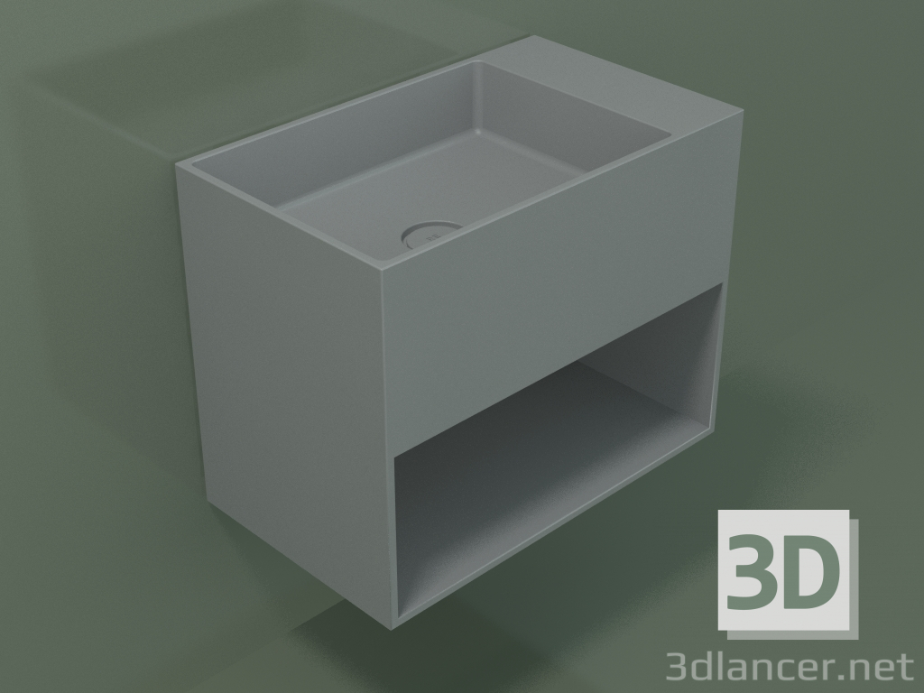 modello 3D Lavabo sospeso Giorno (06UN33101, Silver Grey C35, L 60, P 36, H 48 cm) - anteprima