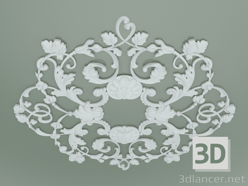 modèle 3D Socle préfabriqué en plâtre PA010 - preview