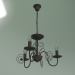 3d model Pendant chandelier 60018-3 (black with gold) - preview