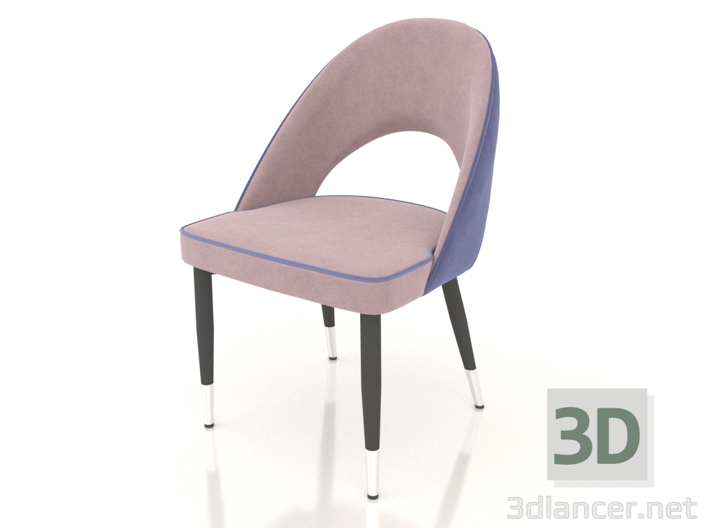 modèle 3D Chaise Holly (rose) - preview