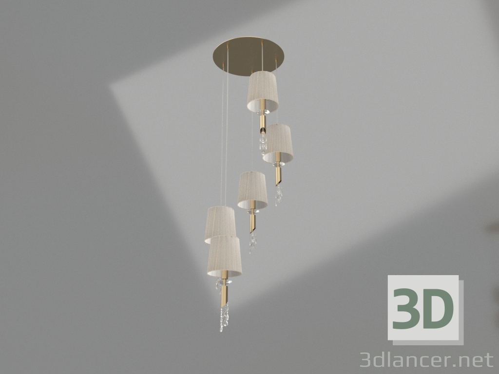 modello 3D Lampadario a sospensione (3877) - anteprima