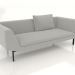3d model 2.5 seater sofa (metal legs) - preview