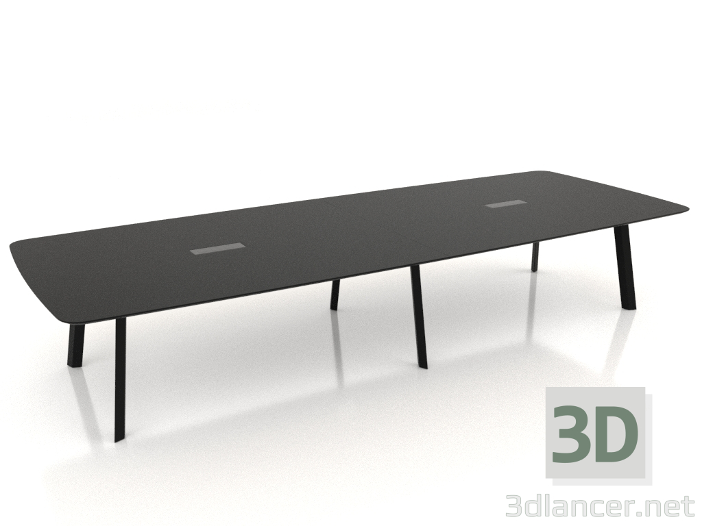 modello 3D Tavolo conferenza con modulo di elettrificazione 415x155 - anteprima