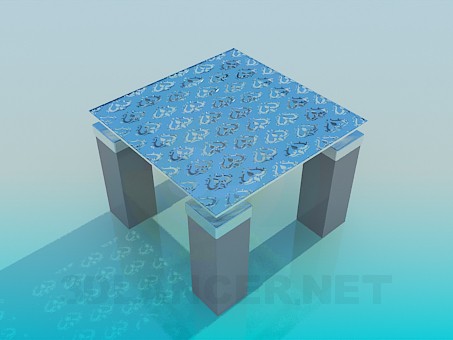 modelo 3D Mesa baja cuadrada - escuchar modelo 3D Mesa baja cuadrada - escuchar