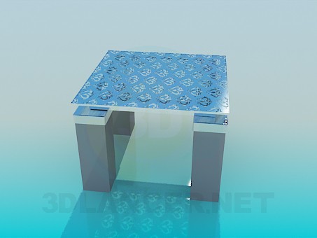 modelo 3D Mesa baja cuadrada - escuchar modelo 3D Mesa baja cuadrada - escuchar