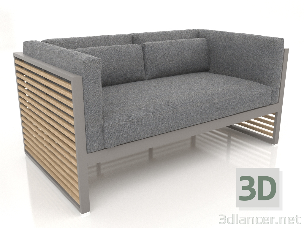 3D Modell 2-Sitzer-Sofa (Quarzgrau) - Vorschau
