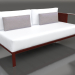 modello 3D Modulo divano, sezione 1 destra (Rosso vino) - anteprima
