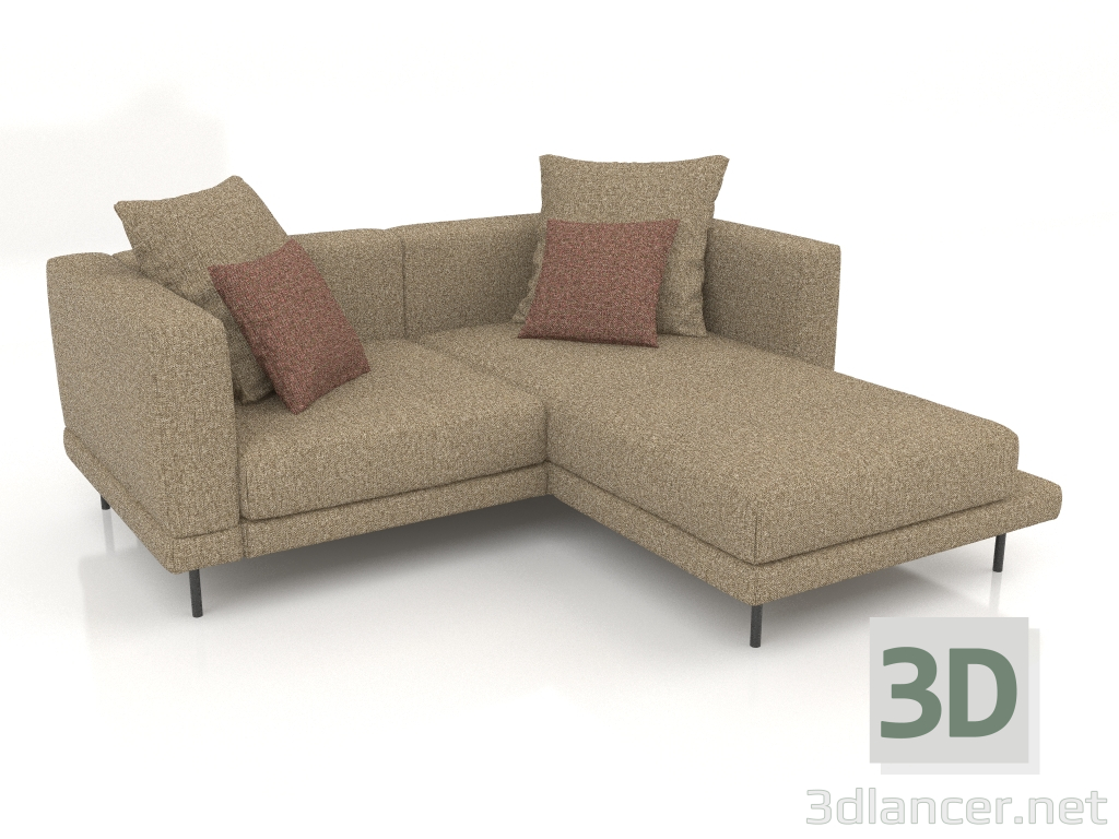 3d model Sofá Carol 1960 x 1800 (Bengasi 05) - vista previa