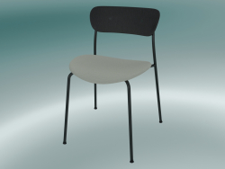 Pabellón de la silla (AV3, H 76cm, 50x52.5cm, Roble lacado negro, Balder 612)