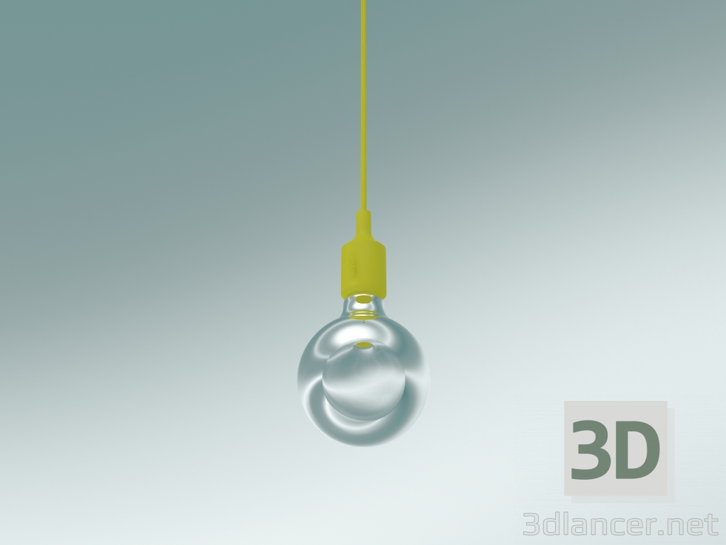 3d model Pendant lamp E27 (Yellow) - preview