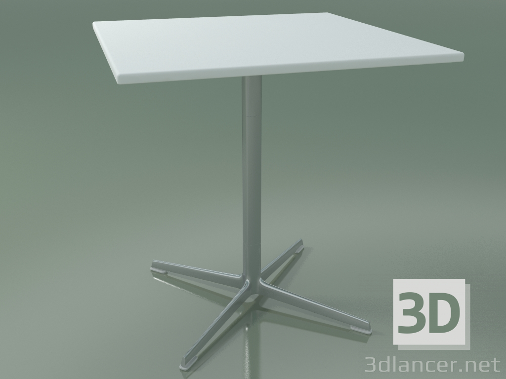 modello 3D Tavolo quadrato 0965 (H 74 - 70x70 cm, M02, LU1) - anteprima
