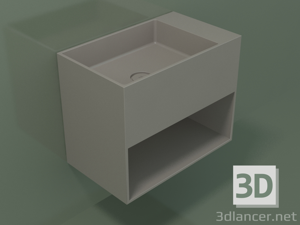 modèle 3D Lavabo suspendu Giorno (06UN33101, Argile C37, L 60, P 36, H 48 cm) - preview