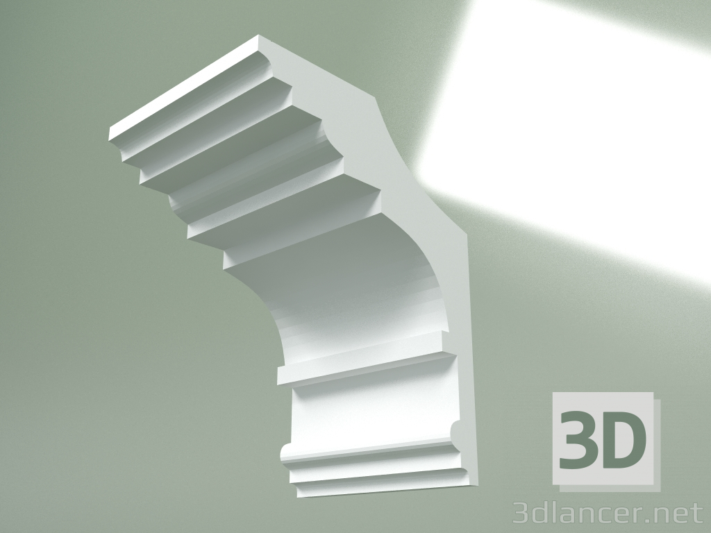 modèle 3D Corniche en plâtre (socle de plafond) KT423 - preview
