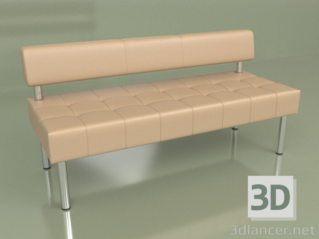 3d model Section triple Business (Beige leather) - preview
