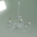 3d model Pendant chandelier 60018-6 (white with gold) - preview