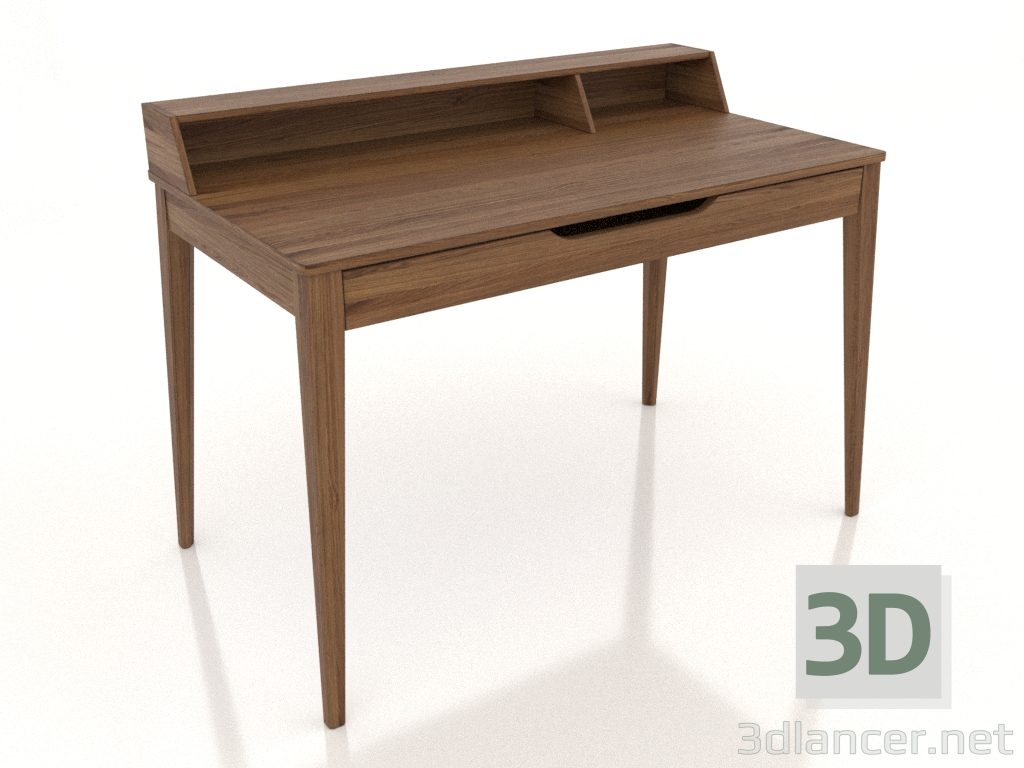 3D Modell Schreibtisch 1200x700 mm (Nussbaum hell) - Vorschau