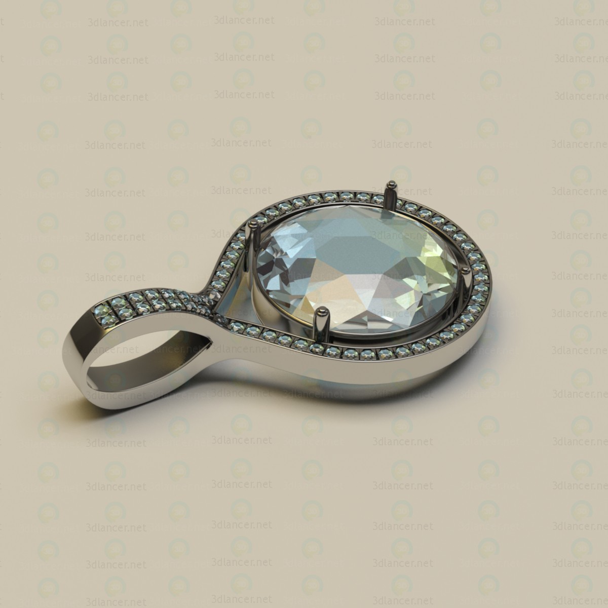 Colgante de la joyería 3D modelo Compro - render Colgante de la joyería 3D modelo Compro - render