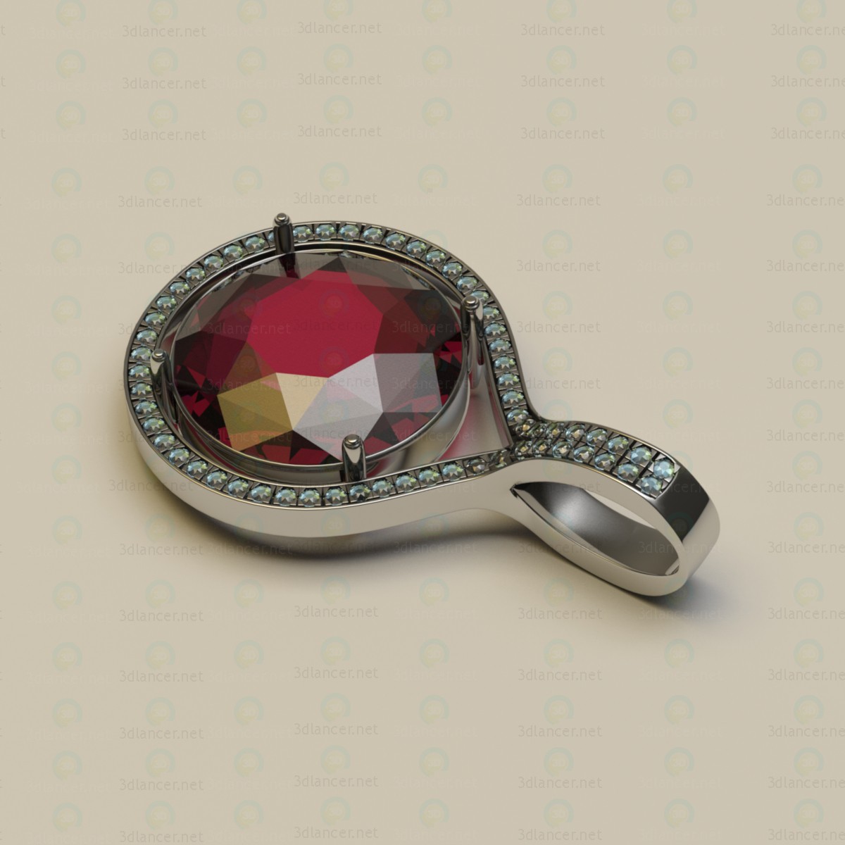 Colgante de la joyería 3D modelo Compro - render Colgante de la joyería 3D modelo Compro - render