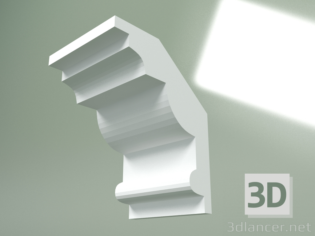3D modeli Alçı korniş (tavan kaidesi) KT424 - önizleme