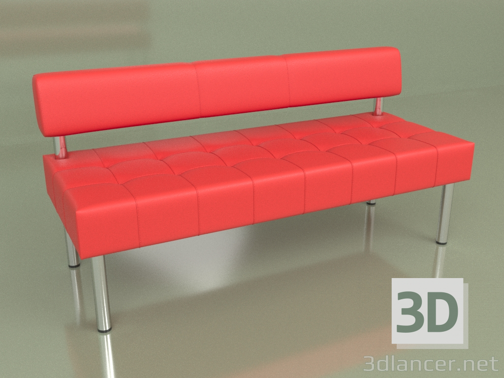 3d model Sección Business tres plazas (piel Red2) - vista previa