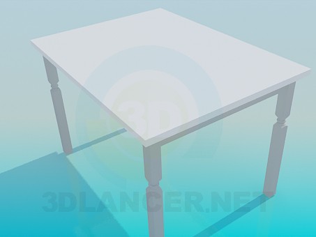 3d model Kitchen table - preview 3d model Kitchen table - preview