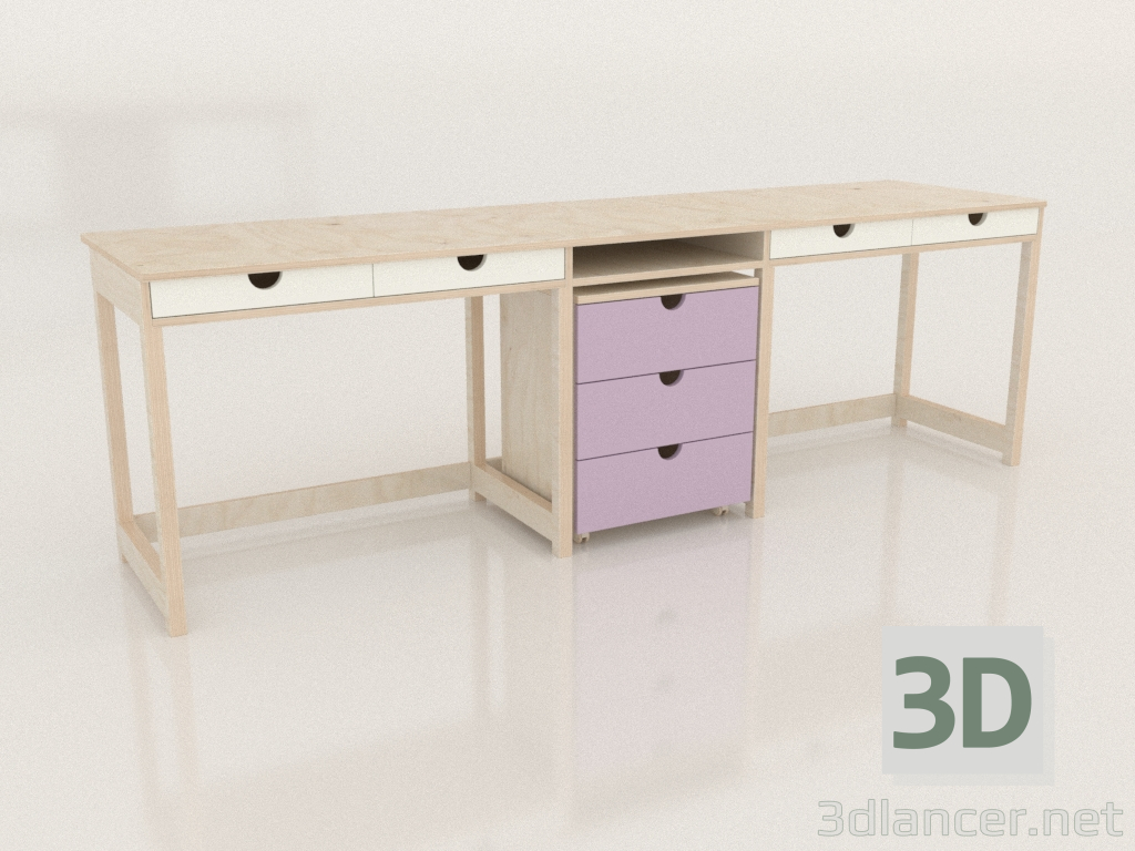 3d модель Письмовий стіл MODE T2 (TRDTA2) – превью
