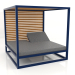 3d model Couch with raised fixed slats and ceiling (Night blue) - preview