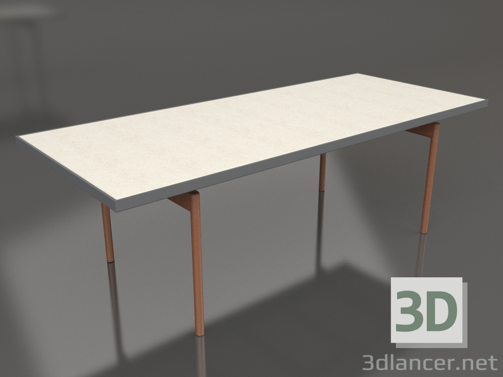 modello 3D Tavolo da pranzo (Antracite, DEKTON Danae) - anteprima