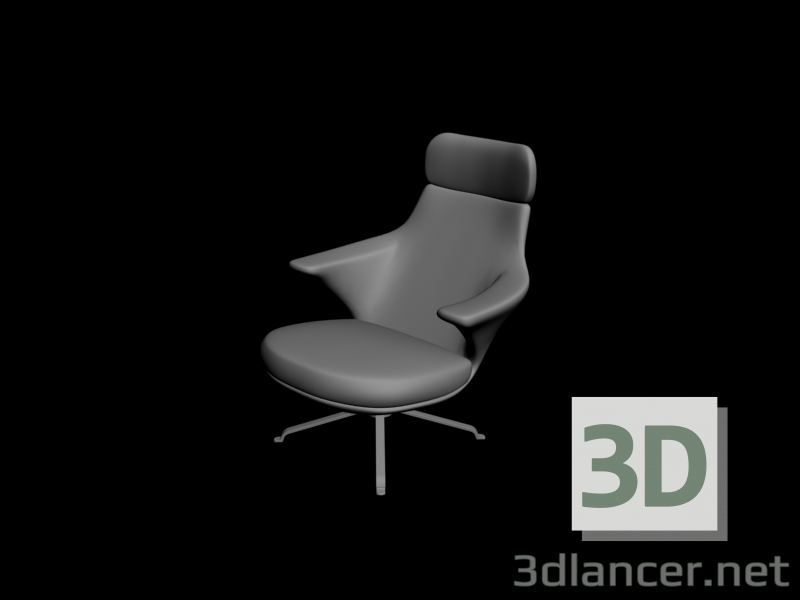 3d model Silla para computador - vista previa