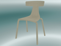 Silla apilable silla de madera REMO (1415-20, tiza ceniza)