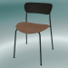 modello 3D Chair Pavilion (AV3, H 76cm, 50x52.5cm, Noce, Pelle - Seta cognac) - anteprima