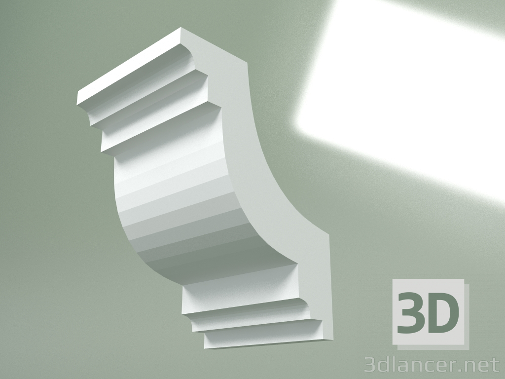 3D modeli Alçı korniş (tavan kaidesi) KT425 - önizleme