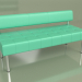 3d model Section triple Business (Green leather) - preview