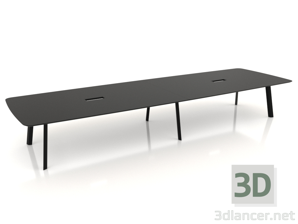 3d model Mesa de conferencias con orificio para cables 500x155 - vista previa
