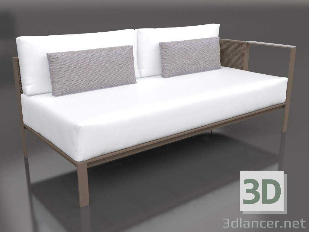3d model Sofa module, section 1 right (Bronze) - preview