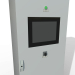 3d Control cabinet with monitor model buy - render