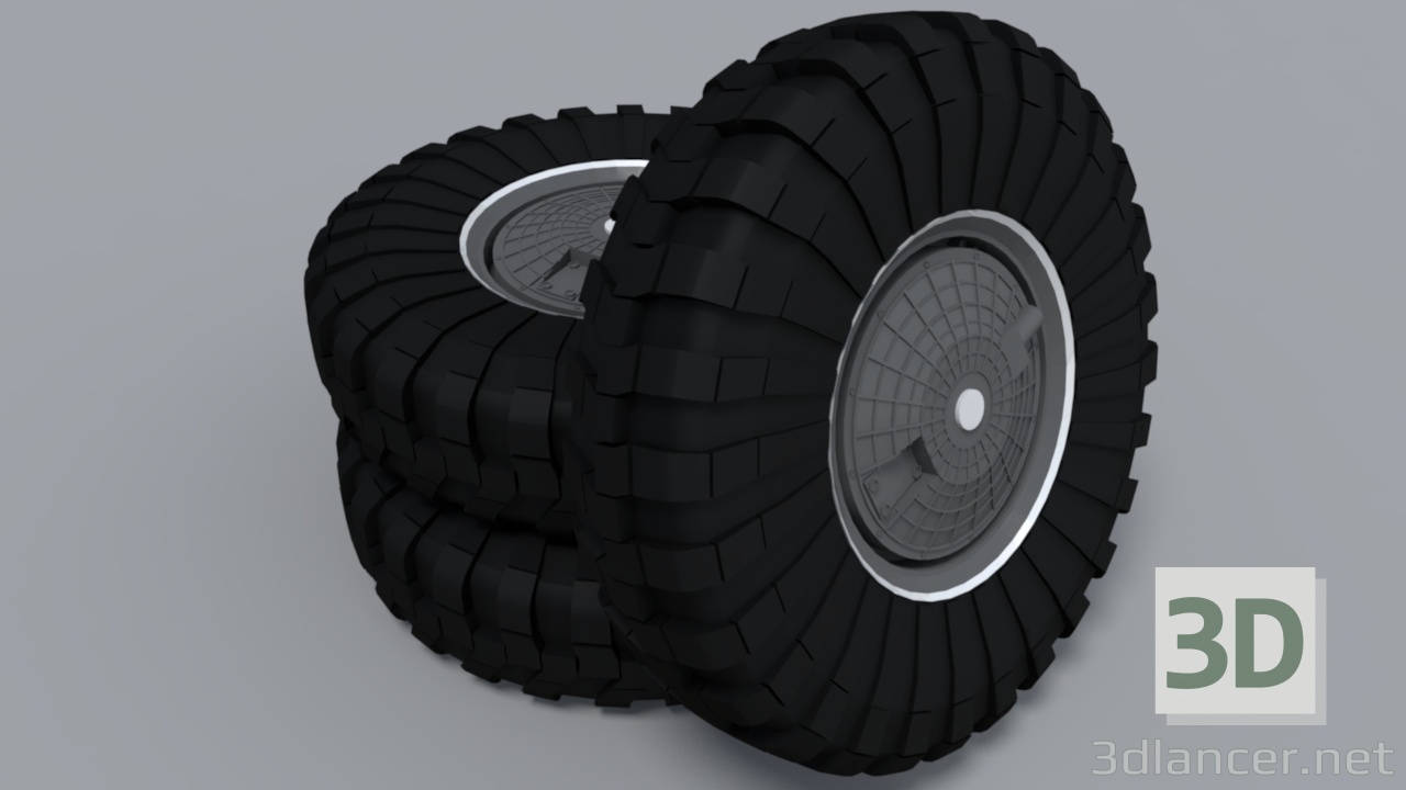 3d Model Wheels On BTR 80 | 16158 | 3dlancer.net