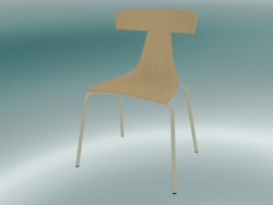 Silla REMO silla de madera estructura metálica (1416-20, fresno natural, beige)