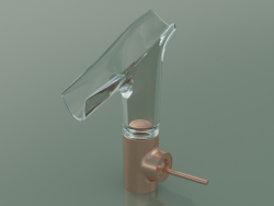 Miscelatore monocomando lavabo 140 con bocca in vetro (12112310)