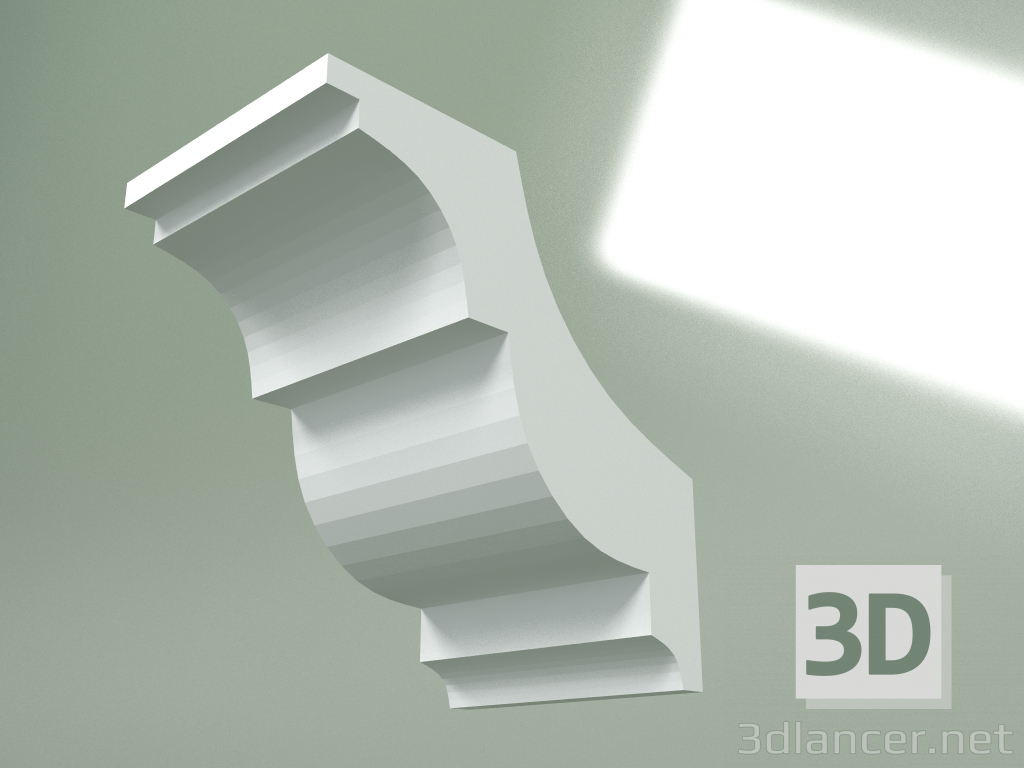 modello 3D Cornicione in gesso (zoccolo a soffitto) KT426 - anteprima