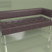 3d model Section three-seater left Business (Black2 leather) - preview