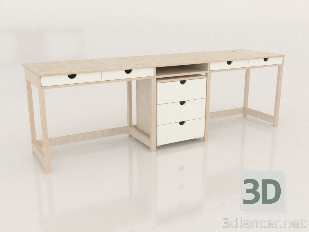 3D Modell MODE T2 Schreibtisch (TWDTA2) - Vorschau