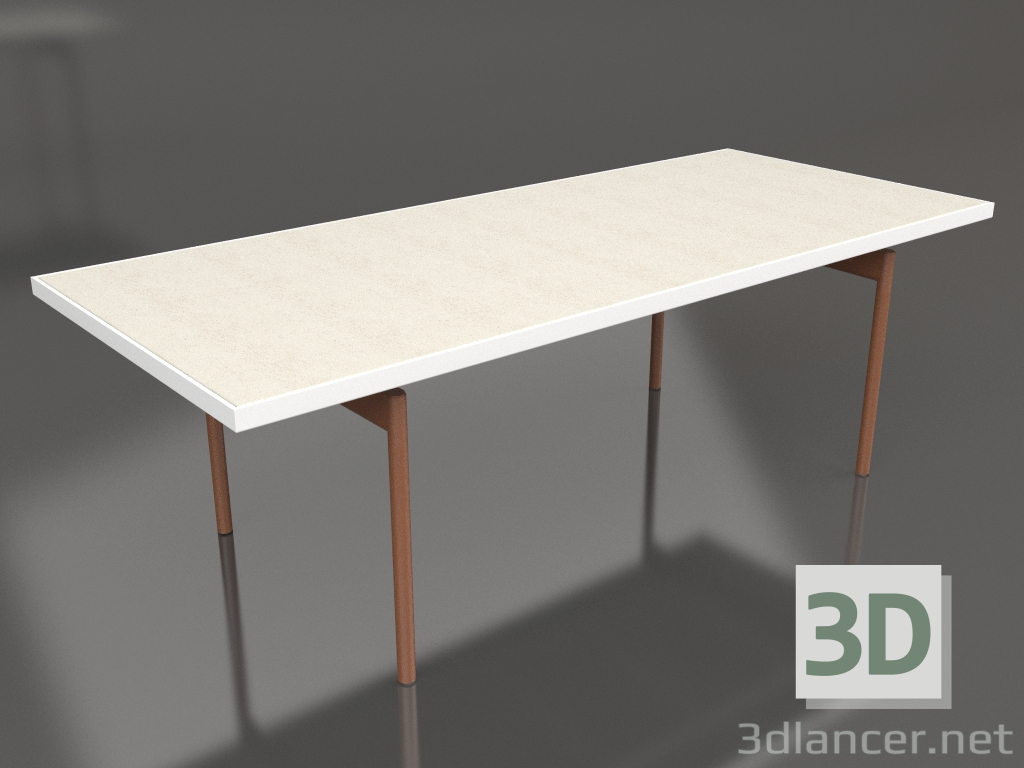 3D modeli Yemek masası (Beyaz, DEKTON Danae) - önizleme