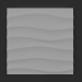 3d model Gypsum 3D panel Wave horizontal large - preview