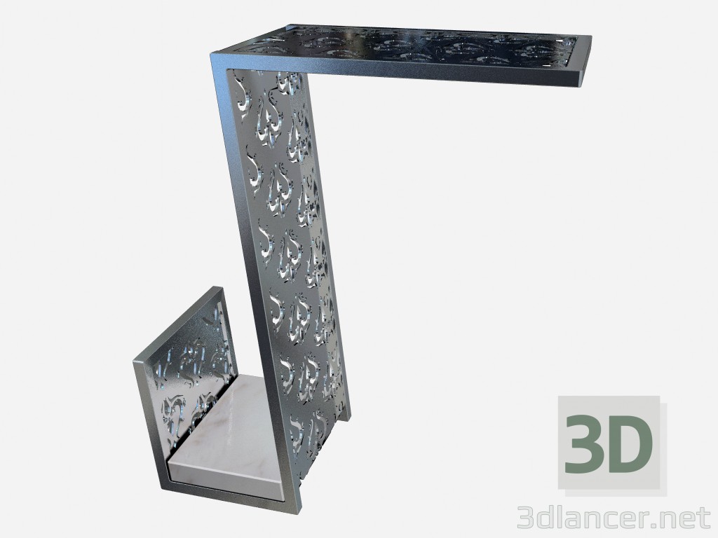 3D Modell Beistelltisch Art Deco Tourandot Z04 geformt - Vorschau