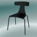 3d модель Стул REMO wood chair metal structure (1416-20, ash black, black) – превью