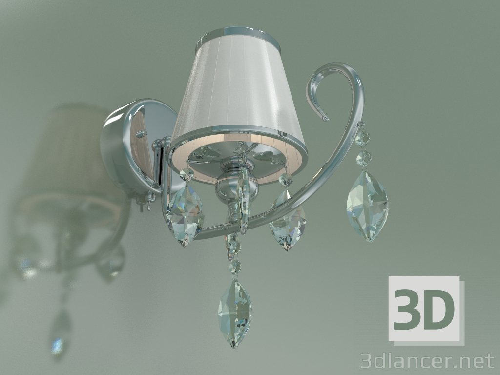 3D Modell Wandleuchte 10021-1 (Chrom transparenter Kristall Strotskis) - Vorschau
