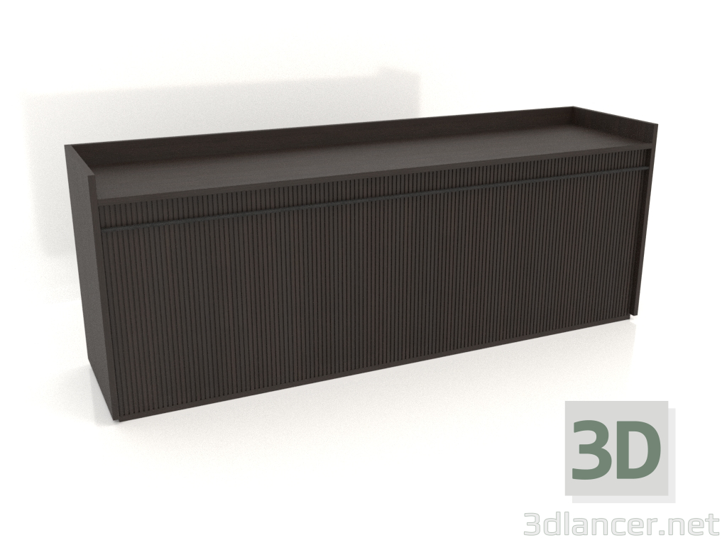 modello 3D Armadio TM 11 (2040x500x780, legno marrone scuro) - anteprima
