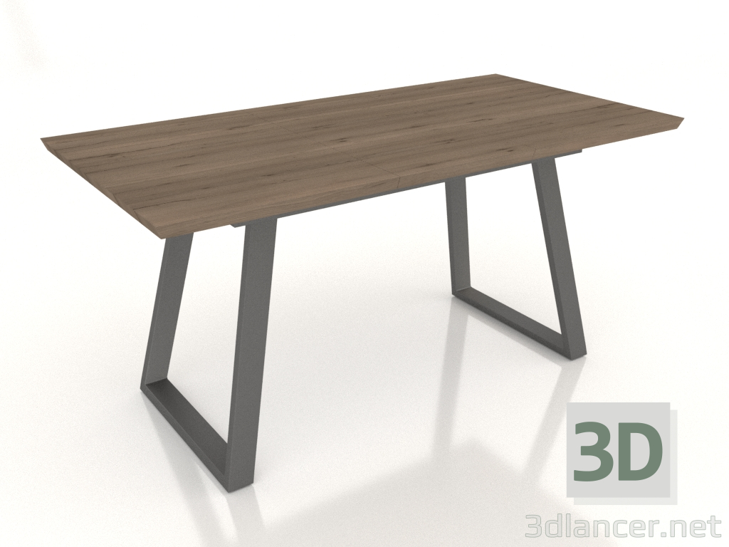 3d model Folding table Maryland 120-160 (walnut-black) - preview